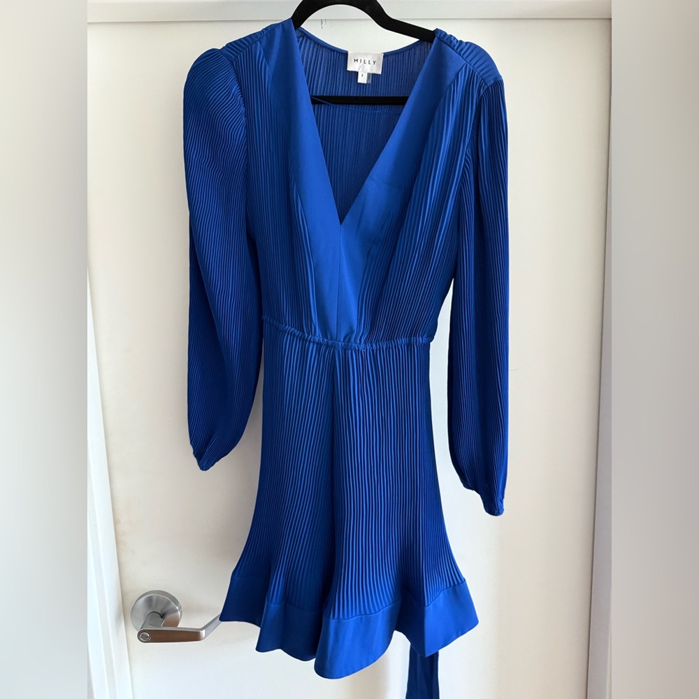 Milly Royal Blue Pleated Top